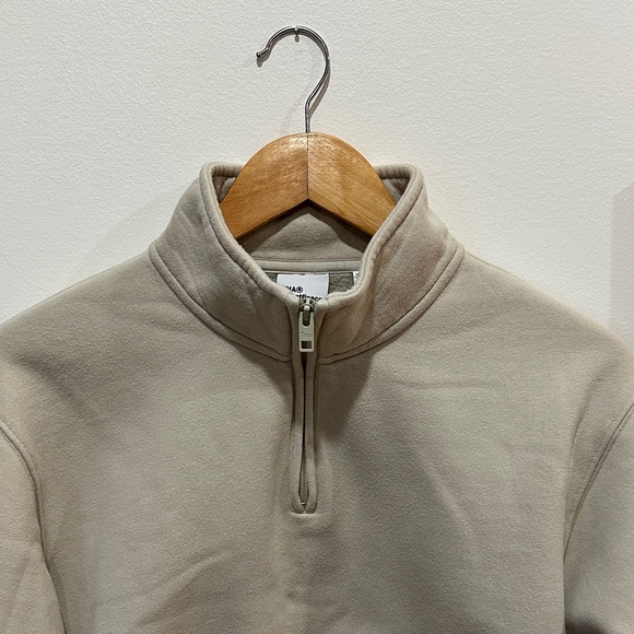 TNA Beige Half-Zip Cropped Sweatshirt Size M - Picture 3 of 8